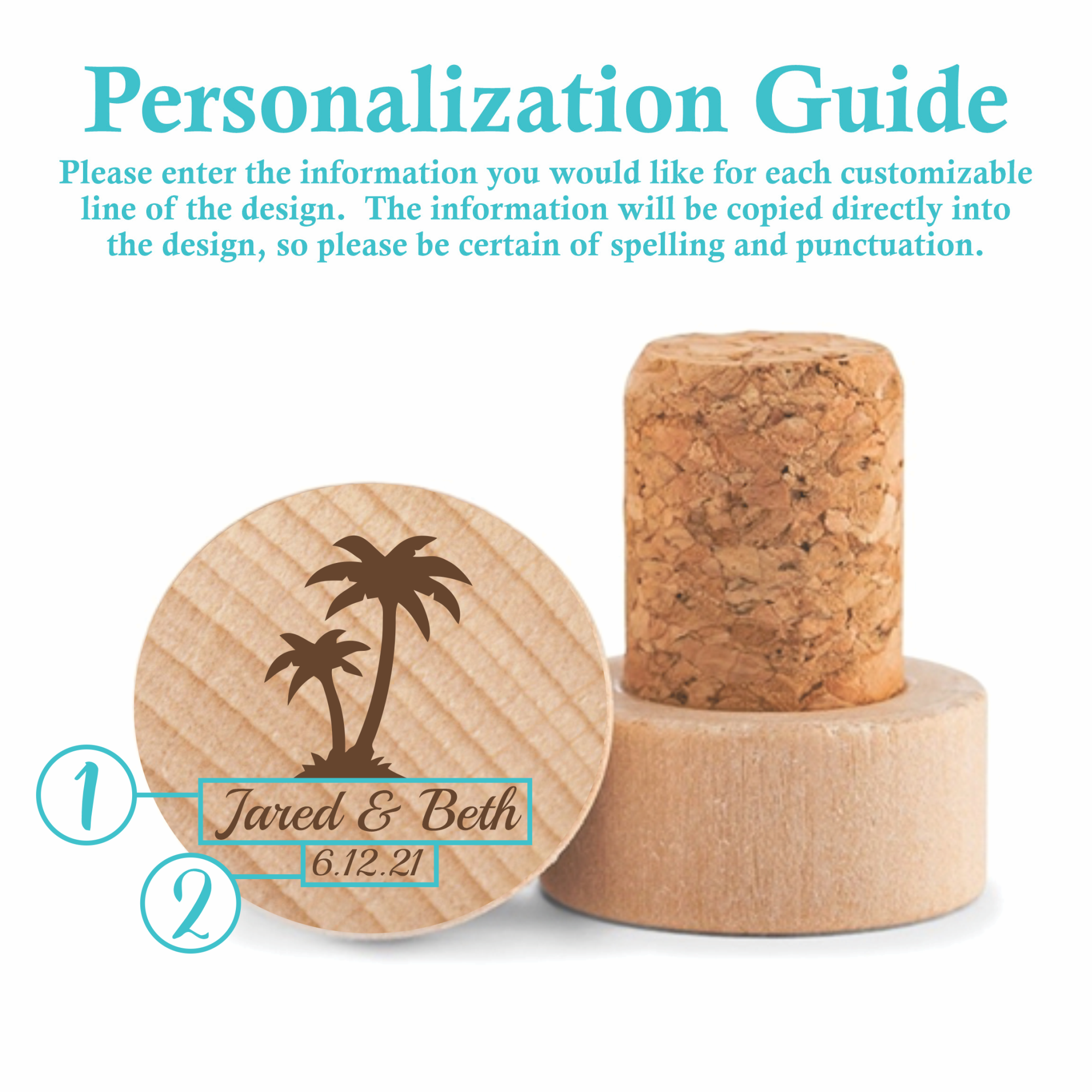 Palm Tree | Personalized Wine Stopper
